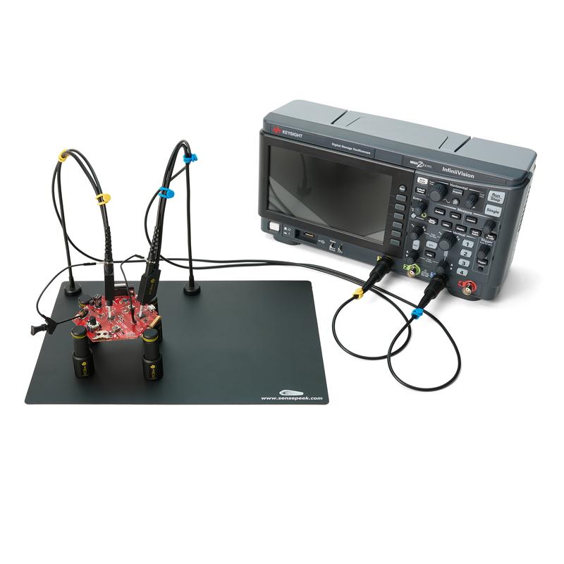 PCBite kit with 2x SQ200 200 MHz handsfree oscilloscope probes